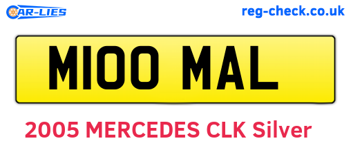 M100MAL are the vehicle registration plates.