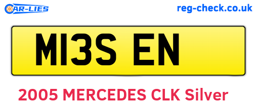 M13SEN are the vehicle registration plates.