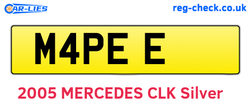 M4PEE are the vehicle registration plates.