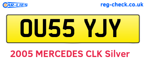 OU55YJY are the vehicle registration plates.