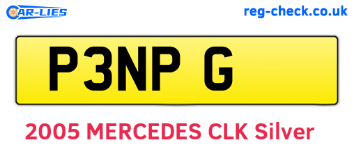 P3NPG are the vehicle registration plates.