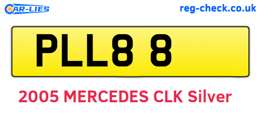 PLL88 are the vehicle registration plates.