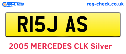 R15JAS are the vehicle registration plates.