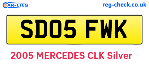 SD05FWK are the vehicle registration plates.