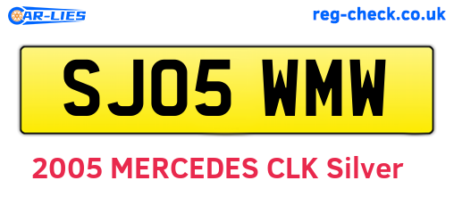 SJ05WMW are the vehicle registration plates.