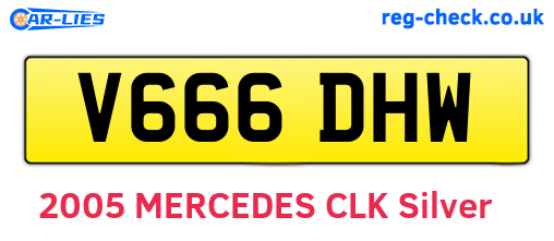 V666DHW are the vehicle registration plates.
