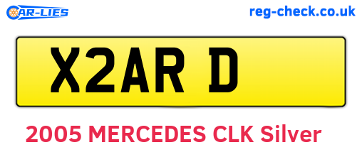 X2ARD are the vehicle registration plates.