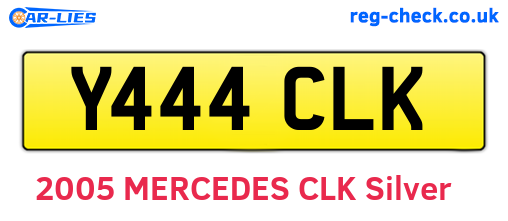 Y444CLK are the vehicle registration plates.