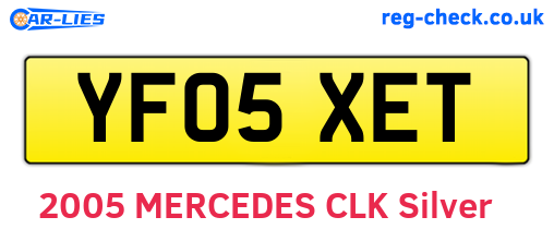 YF05XET are the vehicle registration plates.