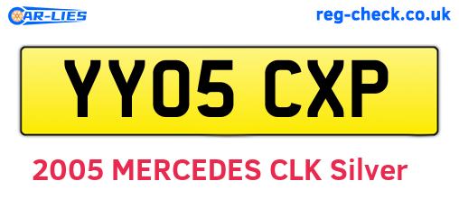 YY05CXP are the vehicle registration plates.