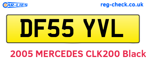 DF55YVL are the vehicle registration plates.