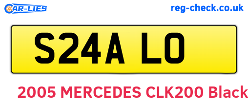 S24ALO are the vehicle registration plates.