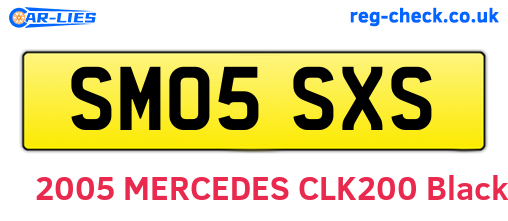SM05SXS are the vehicle registration plates.