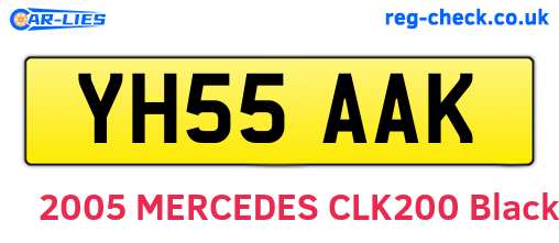 YH55AAK are the vehicle registration plates.