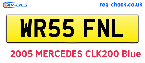 WR55FNL are the vehicle registration plates.