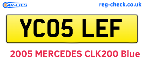 YC05LEF are the vehicle registration plates.