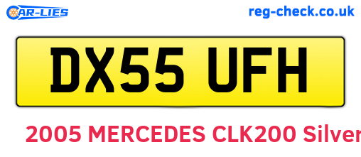 DX55UFH are the vehicle registration plates.