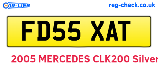 FD55XAT are the vehicle registration plates.