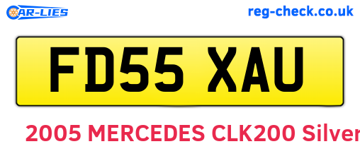 FD55XAU are the vehicle registration plates.