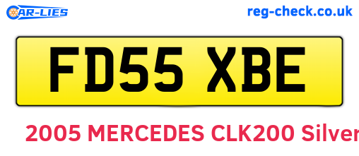 FD55XBE are the vehicle registration plates.