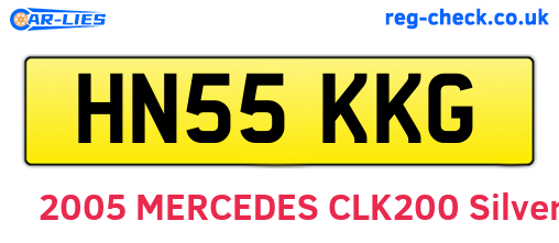 HN55KKG are the vehicle registration plates.