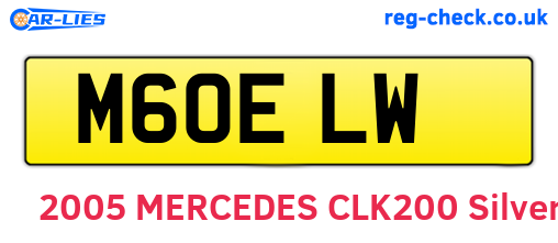 M60ELW are the vehicle registration plates.