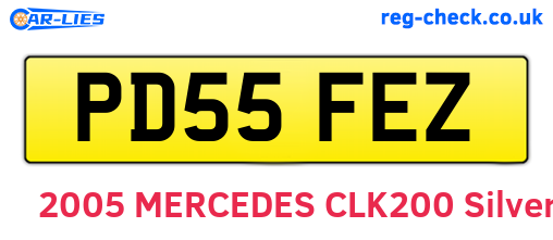 PD55FEZ are the vehicle registration plates.