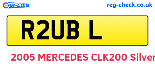 R2UBL are the vehicle registration plates.