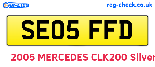 SE05FFD are the vehicle registration plates.
