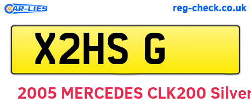 X2HSG are the vehicle registration plates.