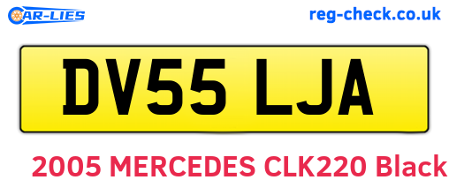 DV55LJA are the vehicle registration plates.