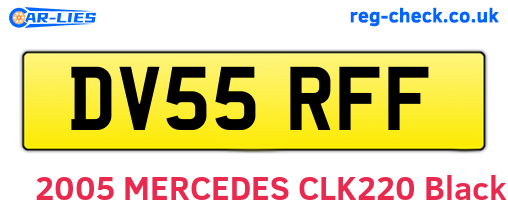 DV55RFF are the vehicle registration plates.