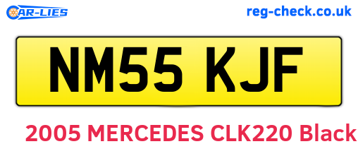 NM55KJF are the vehicle registration plates.
