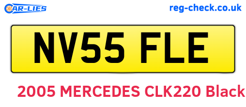 NV55FLE are the vehicle registration plates.