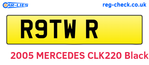 R9TWR are the vehicle registration plates.