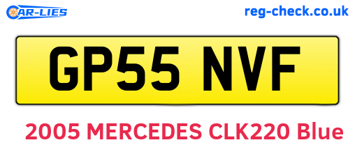 GP55NVF are the vehicle registration plates.