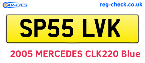 SP55LVK are the vehicle registration plates.