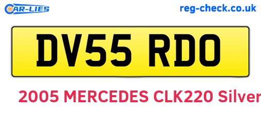 DV55RDO are the vehicle registration plates.