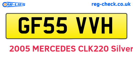 GF55VVH are the vehicle registration plates.