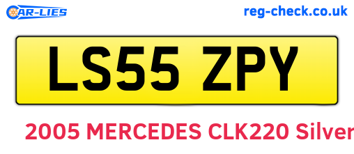LS55ZPY are the vehicle registration plates.