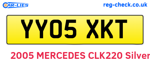 YY05XKT are the vehicle registration plates.