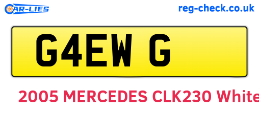 G4EWG are the vehicle registration plates.