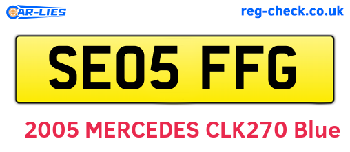 SE05FFG are the vehicle registration plates.
