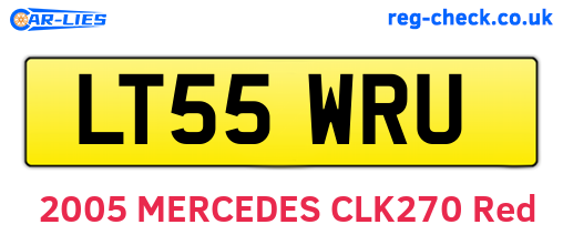 LT55WRU are the vehicle registration plates.