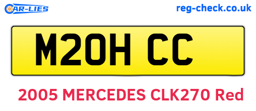 M20HCC are the vehicle registration plates.