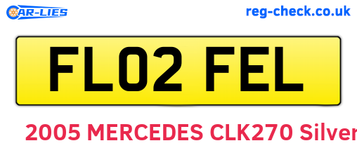 FL02FEL are the vehicle registration plates.