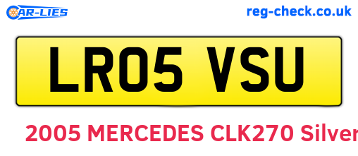 LR05VSU are the vehicle registration plates.