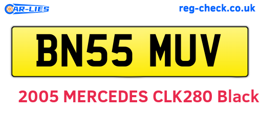 BN55MUV are the vehicle registration plates.