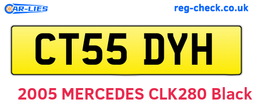 CT55DYH are the vehicle registration plates.
