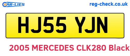 HJ55YJN are the vehicle registration plates.